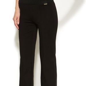 Calvin Klein Black Stretch Pull On Pant/Leggings Compression Straight Leg NEW